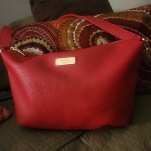 BCBG Red Faux Leather Bag